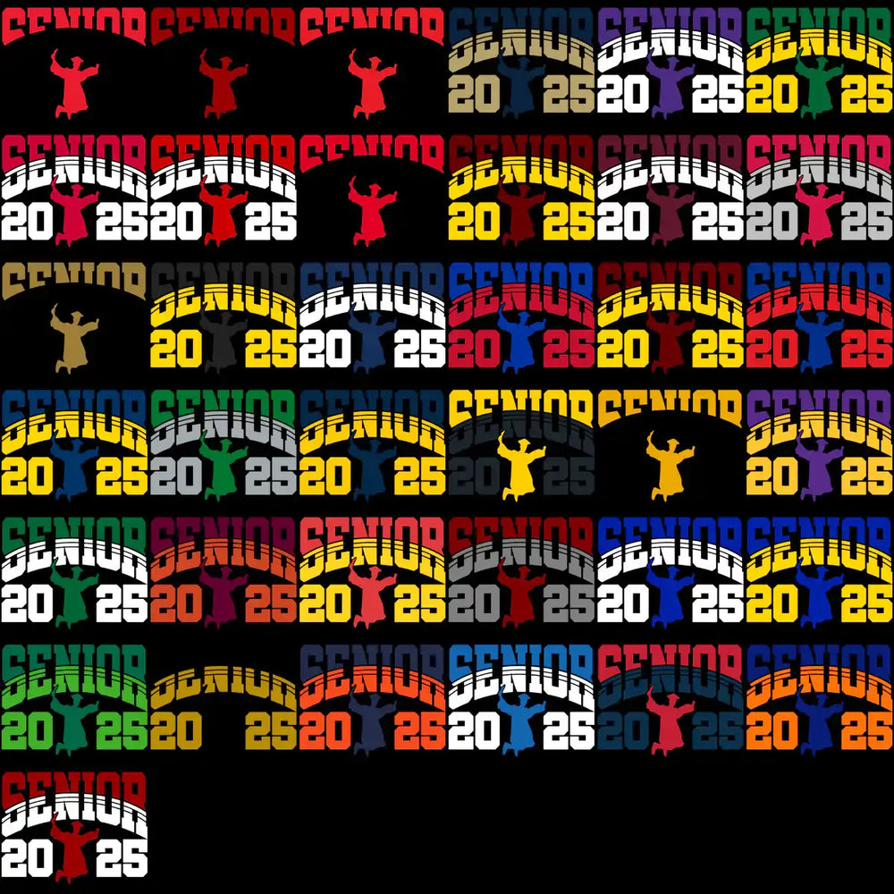 115 Class Of 2025 Jump Graduation Designs Bundle PNG