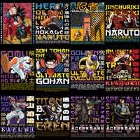 Load image into Gallery viewer, 40 Anime Characters Mixed Streetwear Designs Bundle PNG
