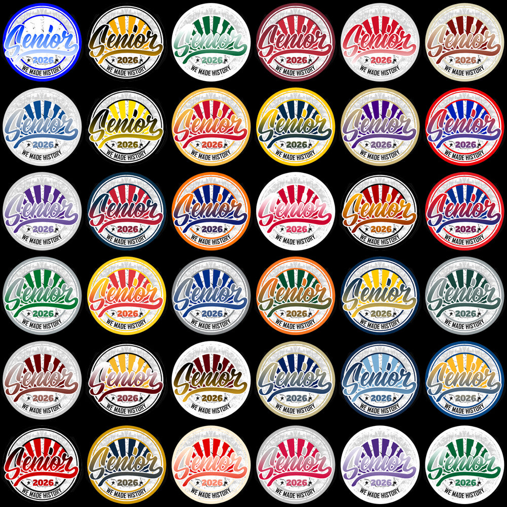 Senior 2026 Graduation Badges - Print-Ready DTF DTG Designs for T-Shirts & Merch