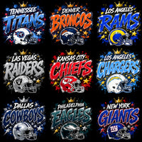 Load image into Gallery viewer, 32 Graffiti Football Teams Helmet Crown Designs Bundle PNG
