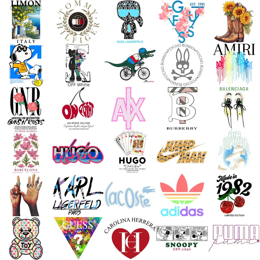 190 Popular Brand Mix Mega Streetwear Designs Bundle PNG