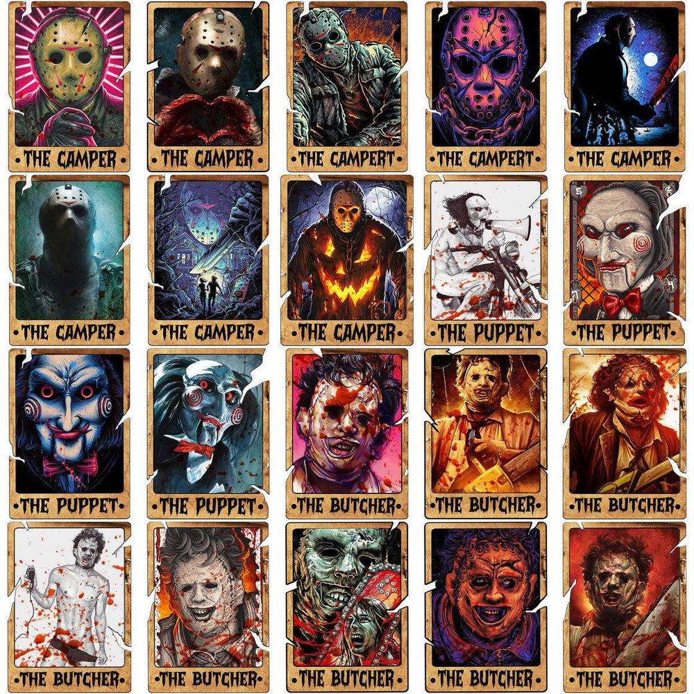 90 Halloween Cards Horror Movie Designs Bundle PNG