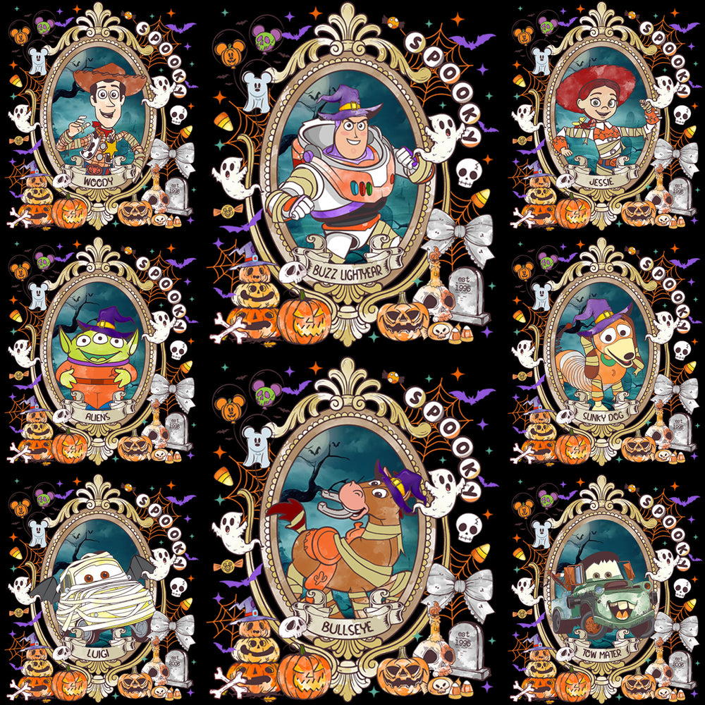 22 Spooky Coquette Mirror Cartoons Halloween Designs Bundle PNG