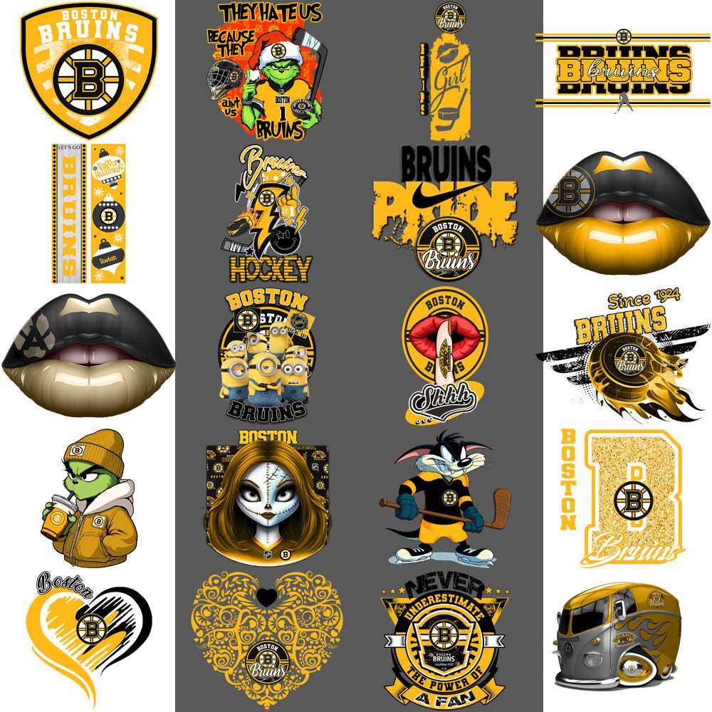 38 Boston Bruins Ice Hockey Designs Bundle PNG