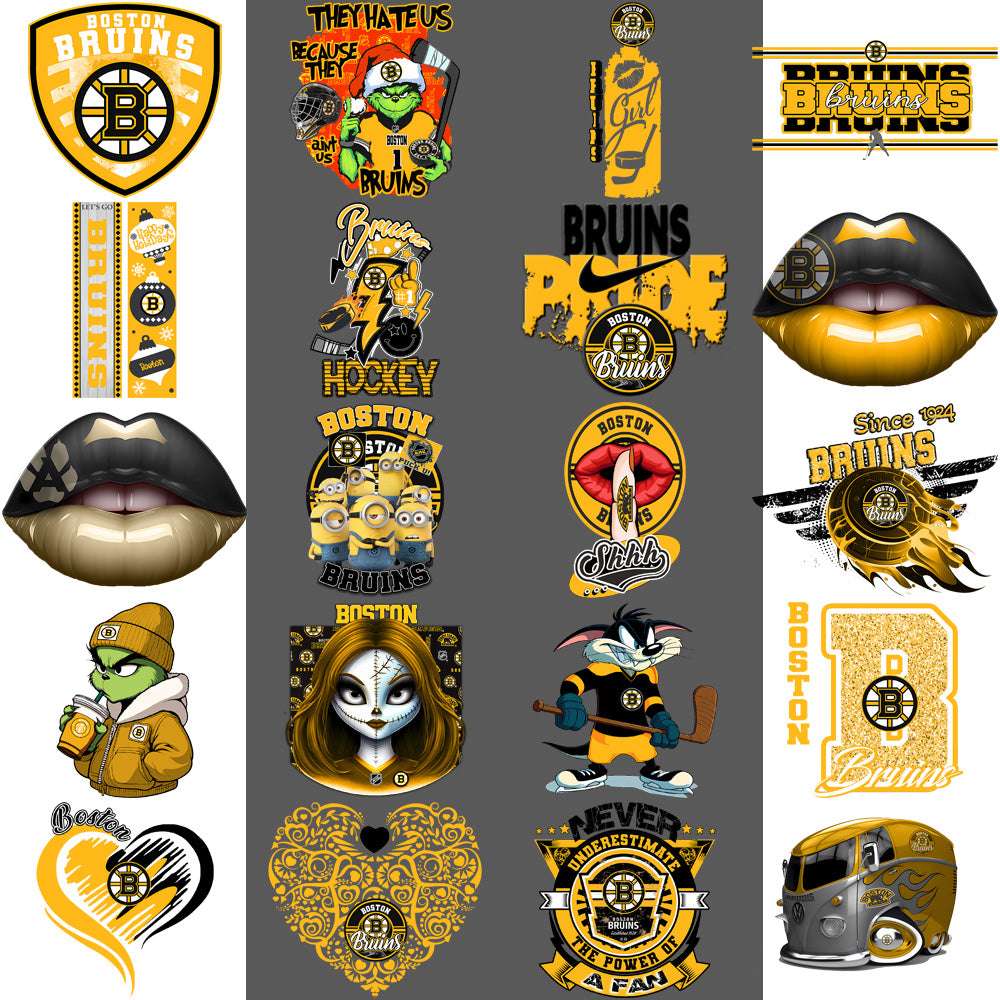 38 Boston Bruins Ice Hockey Designs Bundle PNG