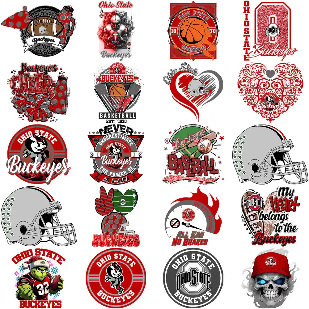 87 Ohio State Buckeyes Designs Bundle PNG