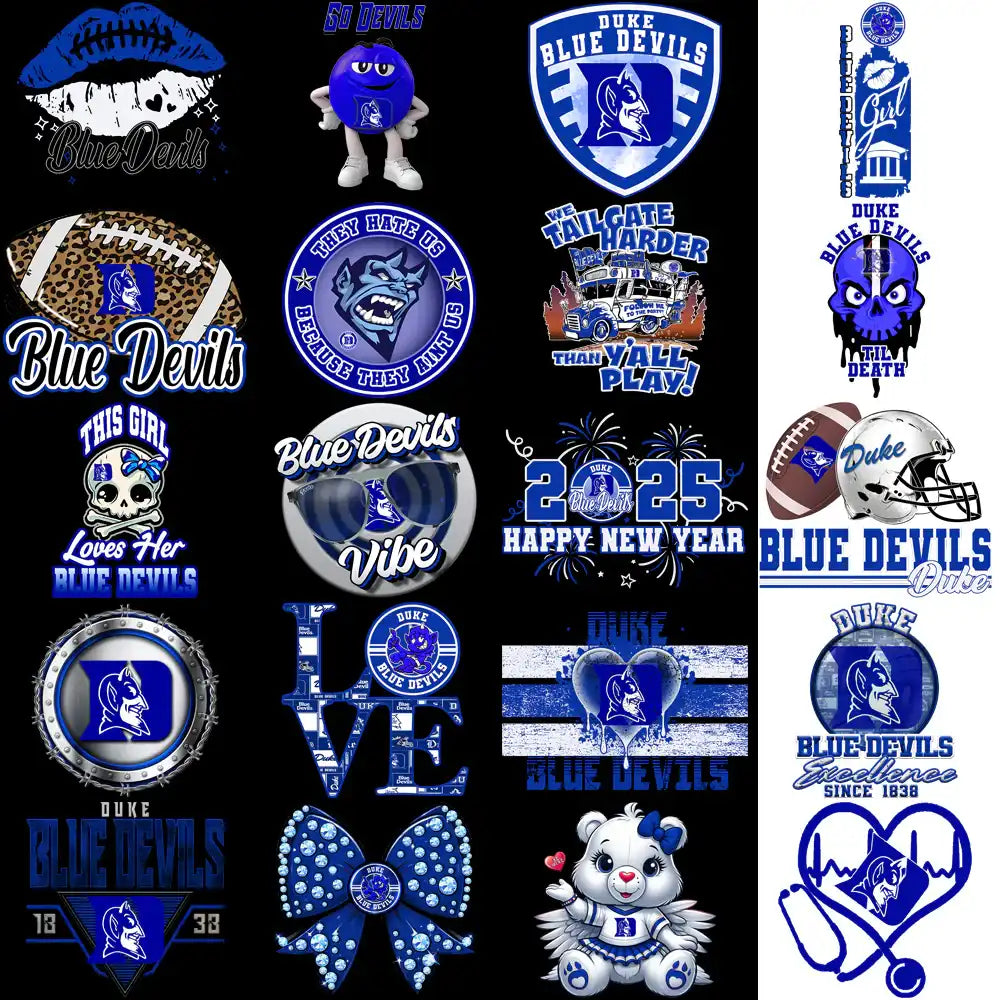 45 Duke Blue Devils Designs Bundle PNG