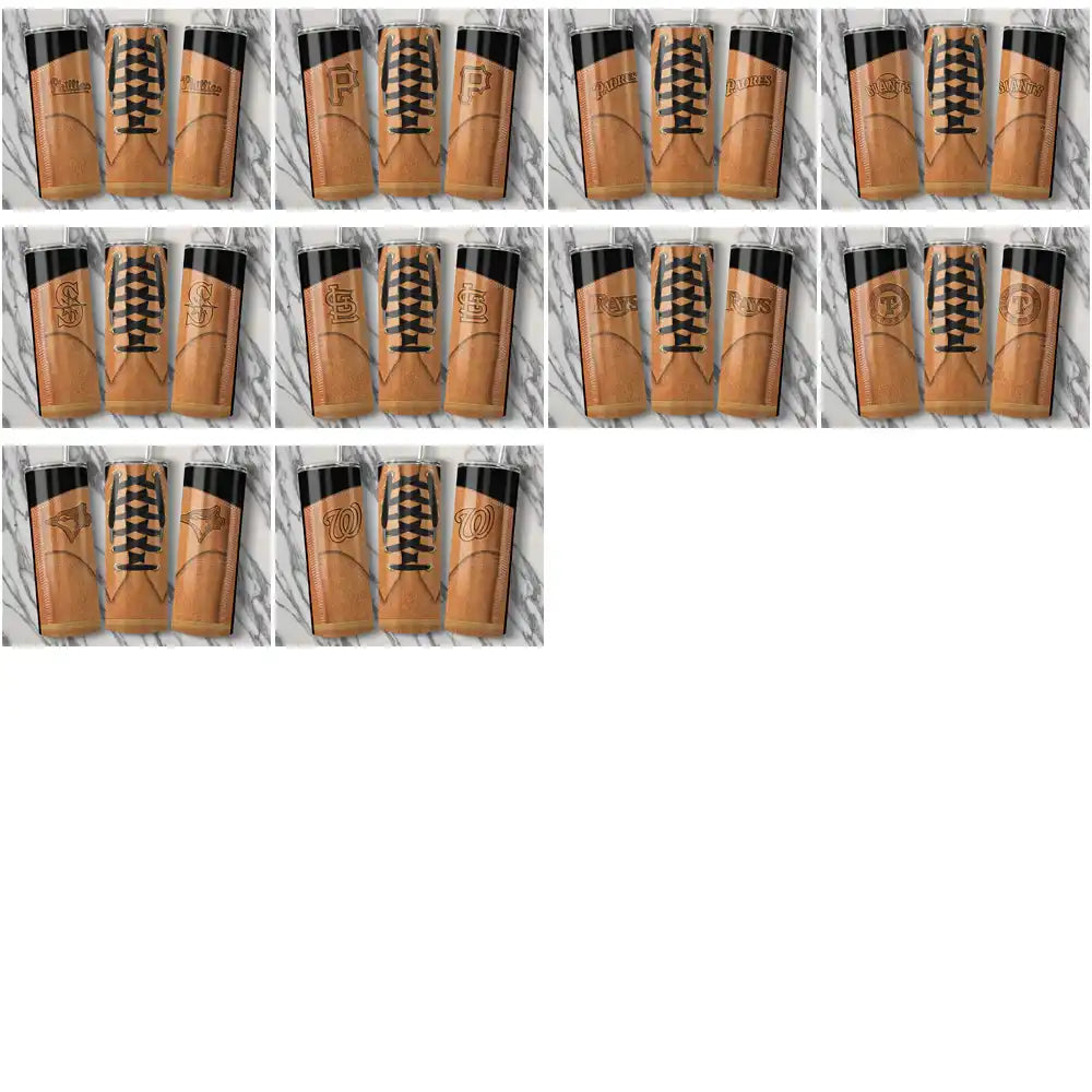30 Baseball Teams Boot Tumbler Wrap Bundle JPG