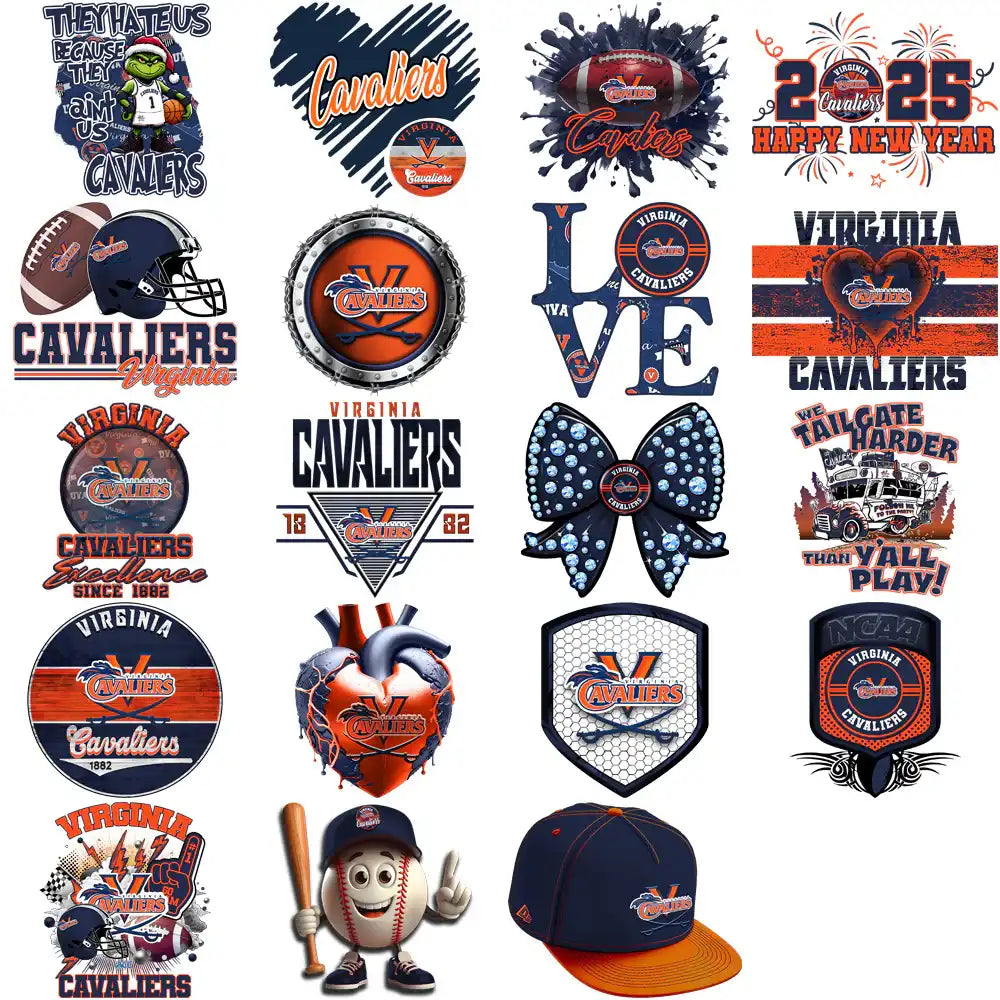 37 Virginia Cavaliers Designs Bundle PNG