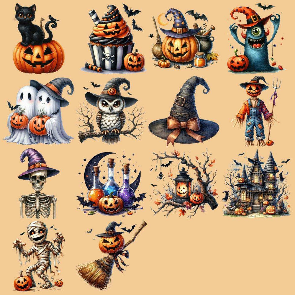 29 Cute Halloween Designs Bundle PNG