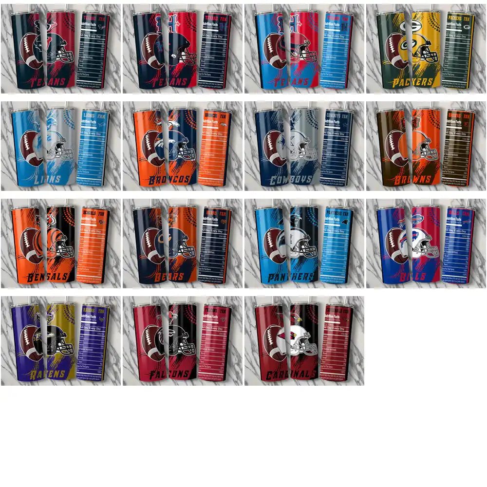 35 Football Teams Team Fan Tumbler Wrap Bundle JPG