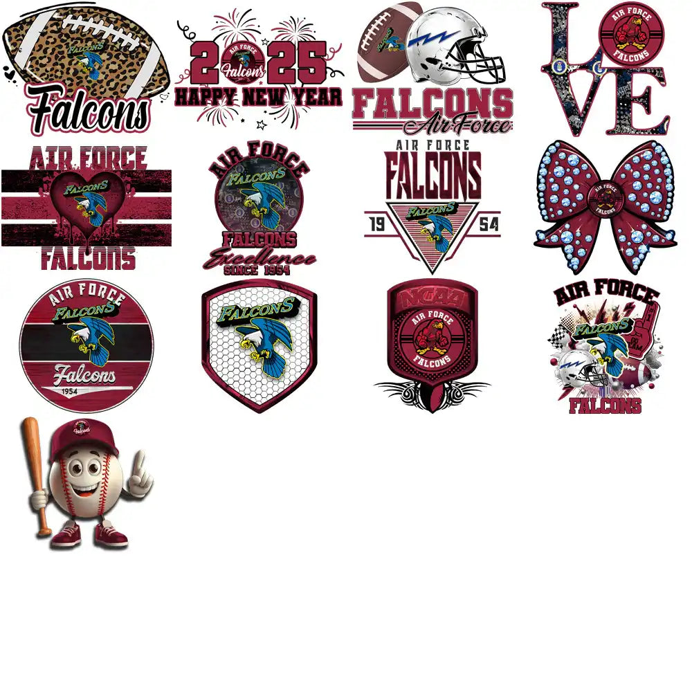 70 Air Force Falcons Designs Bundle PNG