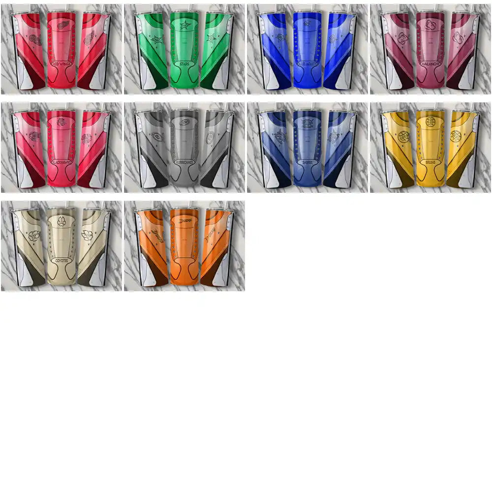 30 Ice Hockey Teams Ice Skate (METALLIC) Tumbler Wrap Bundle JPG
