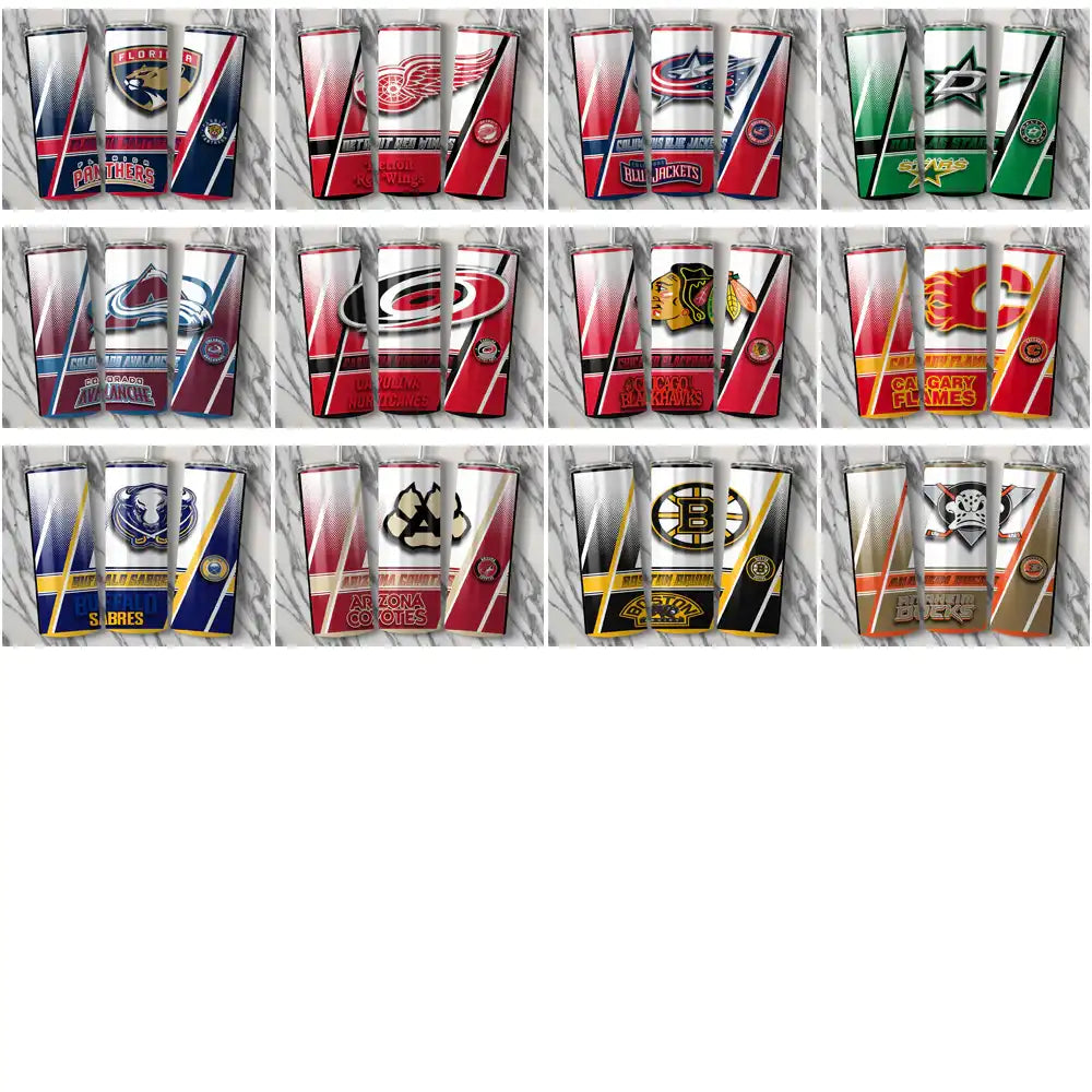 32 Ice Hockey Teams Sports Tumbler Wrap Bundle JPG