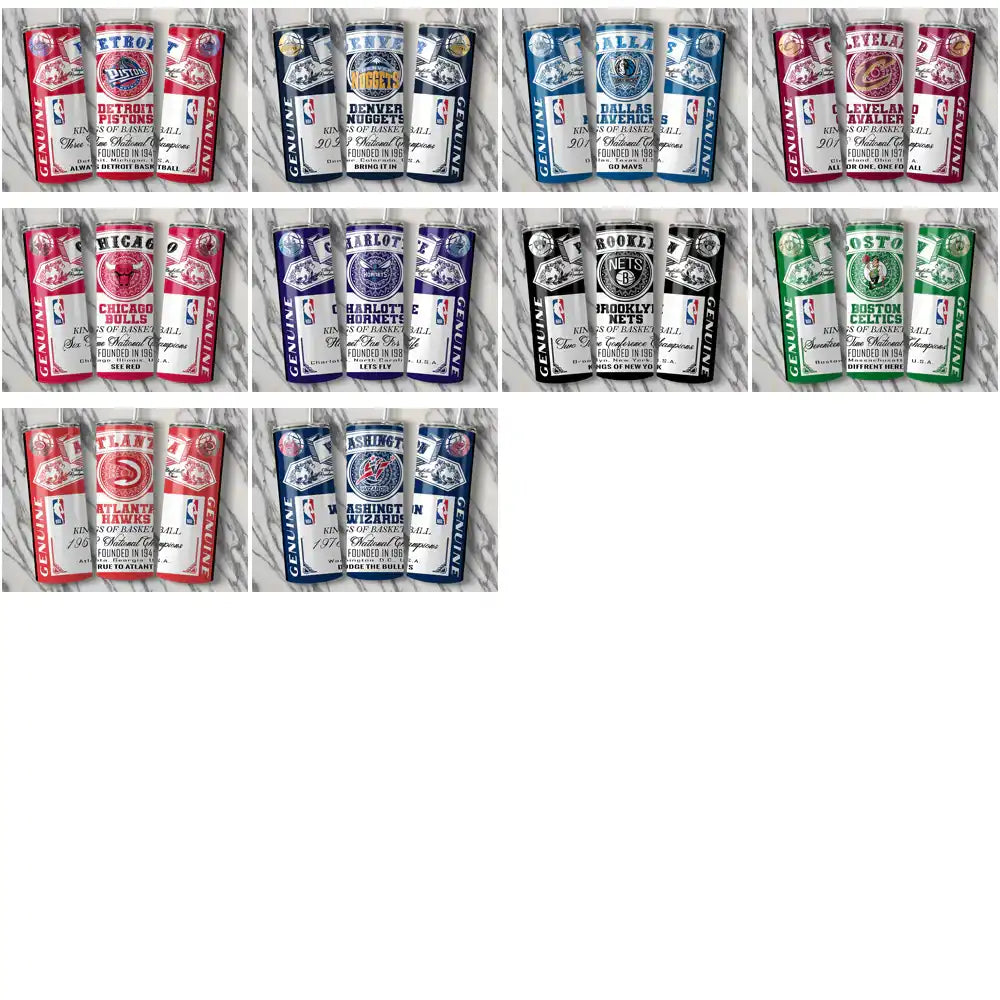 30 Basketball Teams Budweiser Tumbler Wrap Bundle JPG