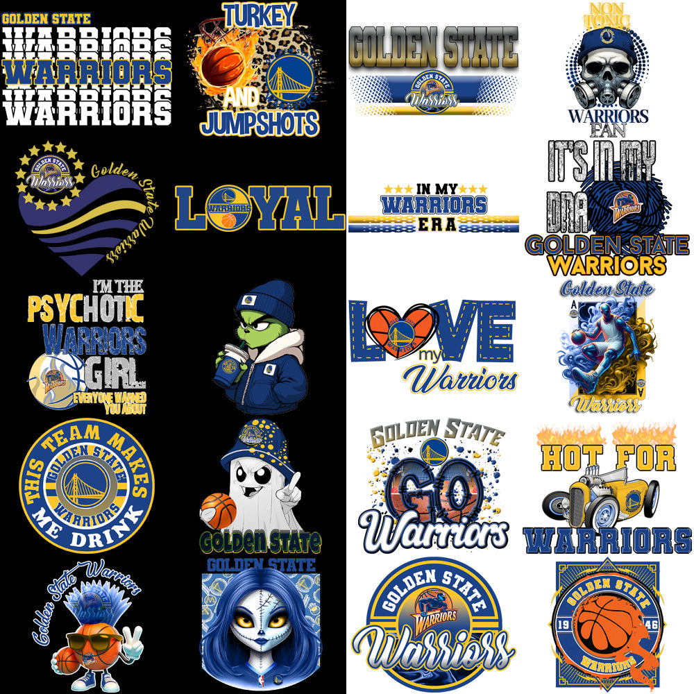 56 Golden State Warriors Basketball Designs Bundle PNG