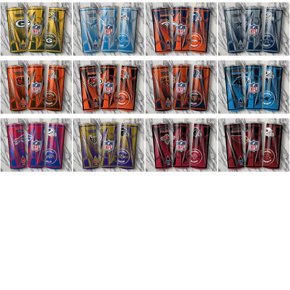 32 Football Teams Team Logo Tumbler Wrap Bundle JPG
