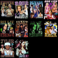 Lade Bild in die Galerieansicht, Print-ready celebrity and pop culture design bundles for DTF, DTG, embroidery, and tumbler wraps
