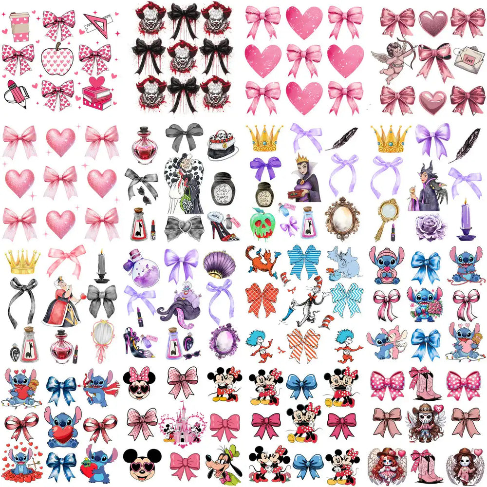 60 Events Mixed Bow Tie Coquette Designs Bundle PNG