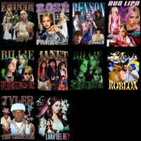 Load image into Gallery viewer, Print-ready celebrity and pop culture design bundles for DTF, DTG, embroidery, and tumbler wraps
