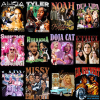 Load image into Gallery viewer, 56 Music Stars Bootleg Artists Mixed Designs Bundle PNG

