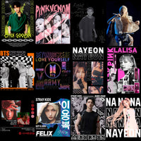 Load image into Gallery viewer, 65 KPOP Music Tribute Streetwear &amp; Bootleg Designs Bundle PNG
