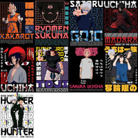 Load image into Gallery viewer, 40 Anime Characters Mixed Streetwear Designs Bundle PNG
