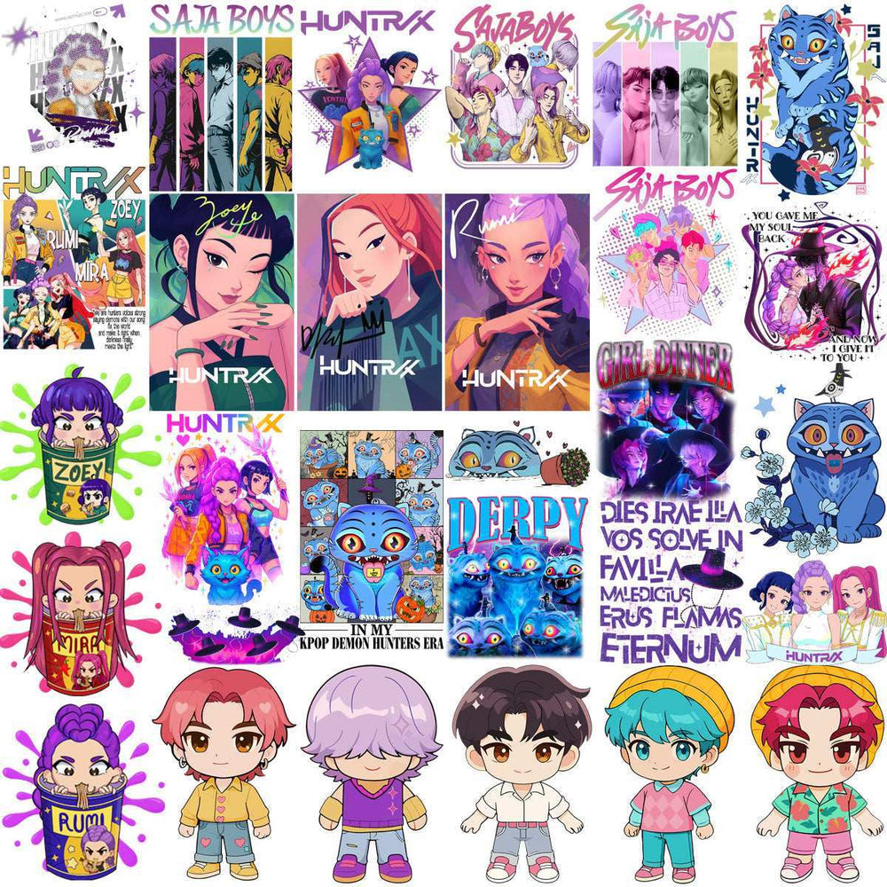 120 KPOP Saja Movie Demon Hunters Designs Bundle PNG
