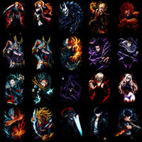 Cargar imagen en el visor de la galería, Anime character designs for DTF DTG prints, embroidery, tumbler wraps — vibrant, action-packed, print-ready PNG SVG PES
