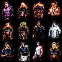 Lade Bild in die Galerieansicht, 90 Racing Best F1 Drivers Formula Halftones Designs Bundle PNG

