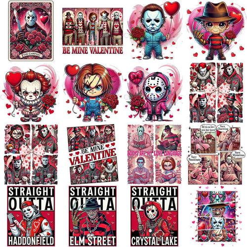 99 Valentine Horror Slashers Mega Designs Bundle PNG