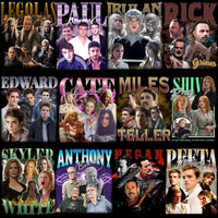 Load image into Gallery viewer, 60 Celebrity Movie &amp; TV Series Bootleg T-Shirt Designs Bundle PNG
