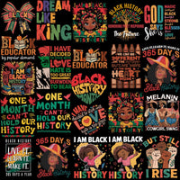 Load image into Gallery viewer, 82 Black History Month Black Designs Bundle PNG
