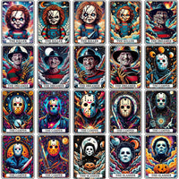 Load image into Gallery viewer, 80 Halloween Tarot Cards Horror Movie Designs Bundle PNG
