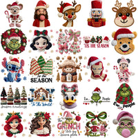 Load image into Gallery viewer, 110 Cartoons CHRISTMAS Yarn Style Designs Bundle PNG
