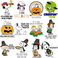 Load image into Gallery viewer, 70 Halloween Thanksgiving Cartoon Dog Designs Bundle PNG
