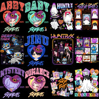 Load image into Gallery viewer, 37 Huntrix Horror Demon Hunters Halloween Designs Bundle PNG
