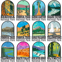 Load image into Gallery viewer, 90 USA National Parks Streetwear Designs Bundle PNG
