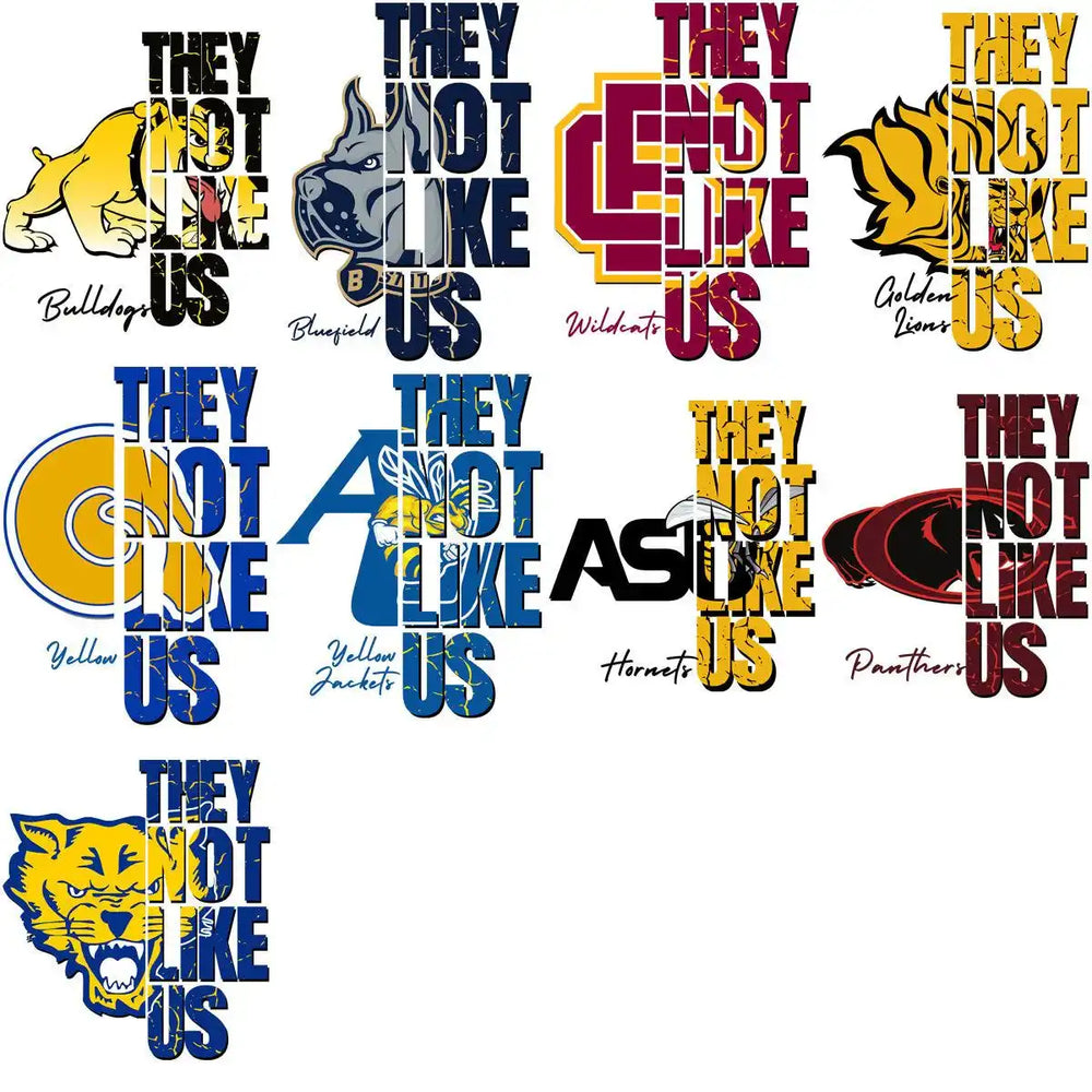 20 HBCU College They Not Like Us Designs Bundle PNG