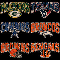 Load image into Gallery viewer, 32 Distressed Denim Texture Football Teams Designs Bundle PNG
