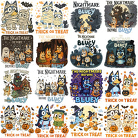 Load image into Gallery viewer, 60 Halloween Bluey Dog Cartoons Designs Bundle PNG
