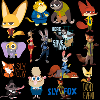 Load image into Gallery viewer, 50 Movie Zootopia Cartoon Designs Bundle PNG

