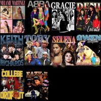 Load image into Gallery viewer, 43 Music Stars Bootleg Mixed Designs Bundle PNG
