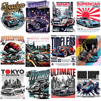 Load image into Gallery viewer, 48 Streetwear Cars Designs Bundle PNG
