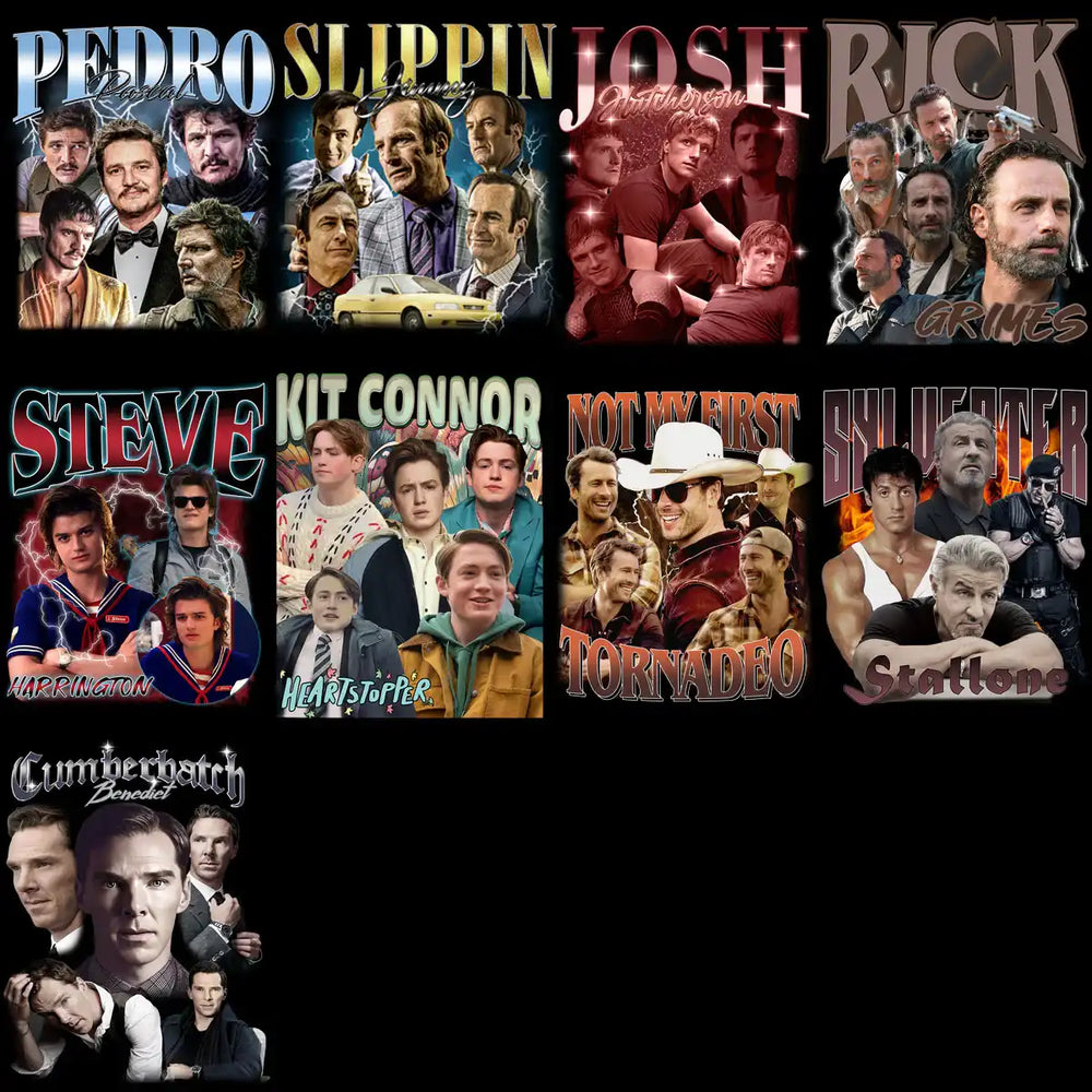42 Bootleg Artists Stars Mixed Designs Bundle PNG