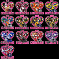 Lade Bild in die Galerieansicht, 65 Go College Football NCAA Teams Pink October Heart Designs Bundle PNG
