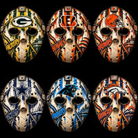 Load image into Gallery viewer, 32 Horror Football Teams Jason Voorhees Mask Designs Bundle PNG
