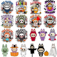 Load image into Gallery viewer, 80 Halloween Labubu Spooky Cartoons Designs Bundle PNG
