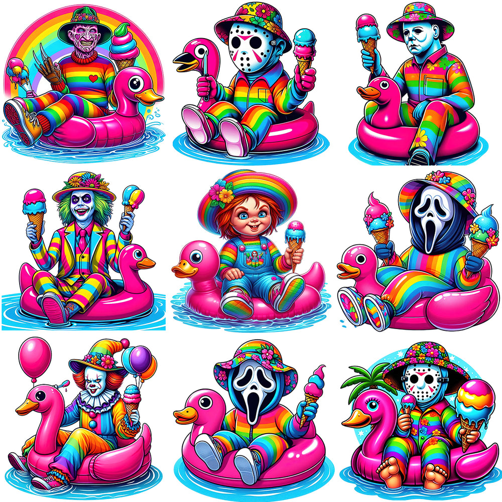 25 SummerWeen Slashers Loving Summer Designs Bundle PNG