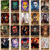 Load image into Gallery viewer, 90 Halloween Cards Horror Movie Designs Bundle PNG
